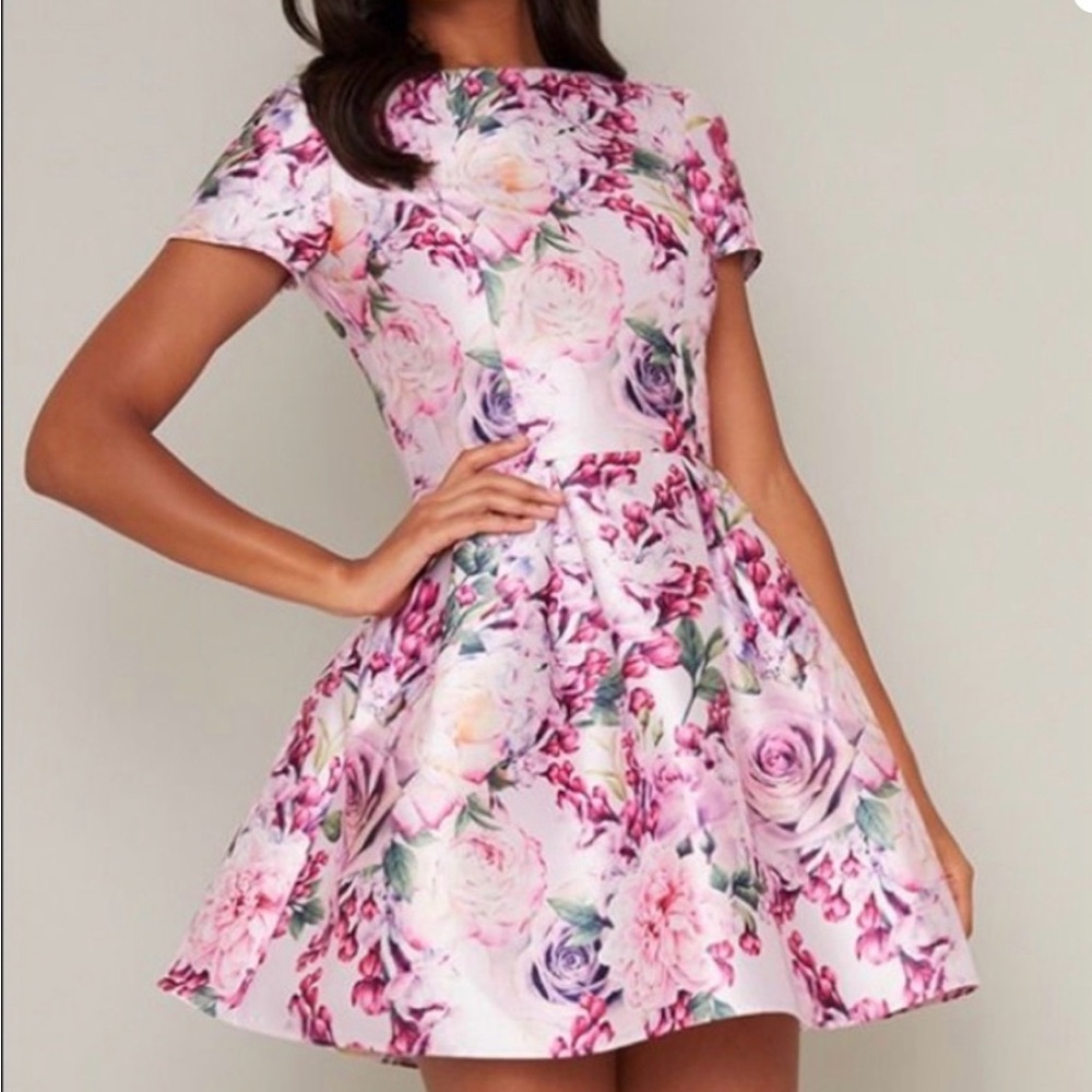 NWT Chi Chi Floral Pink Fit-and-Flare Dress